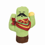 Pet Edge Zanies Sassy Cactus with Moustache Stuffed Plush
