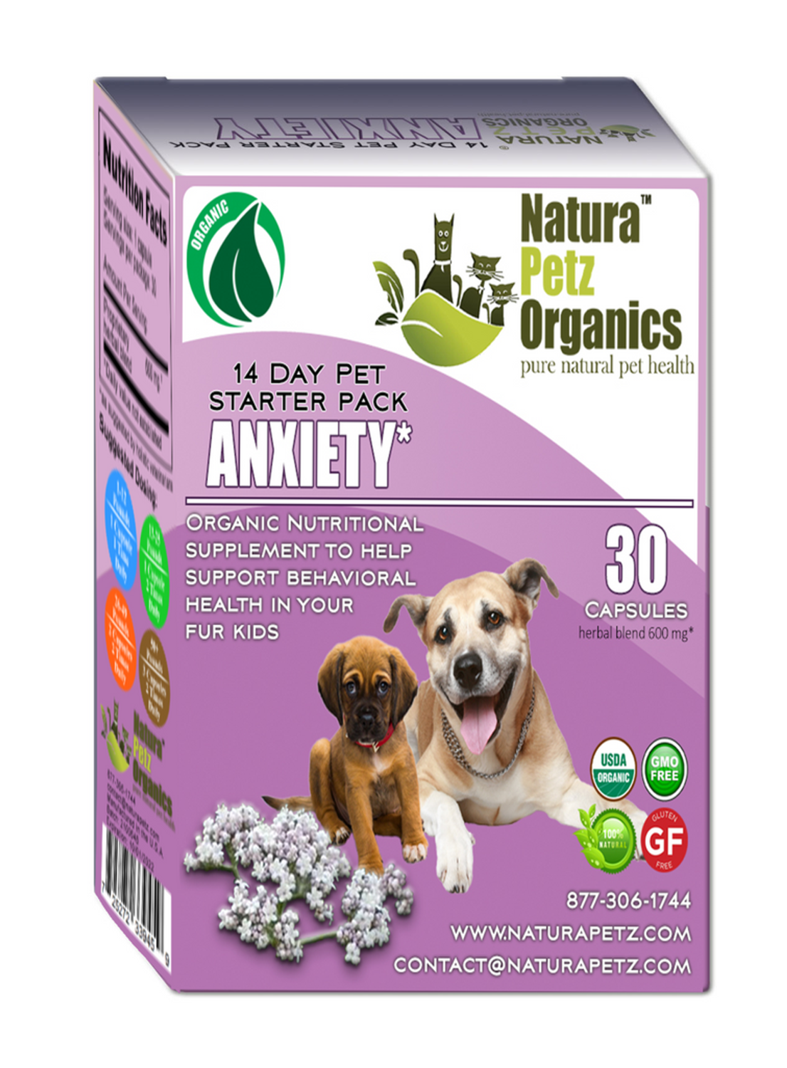 Organic Pet Systems Anxiety Starter Pack For Dogs & Cats* Animal Vitamins & Supplements