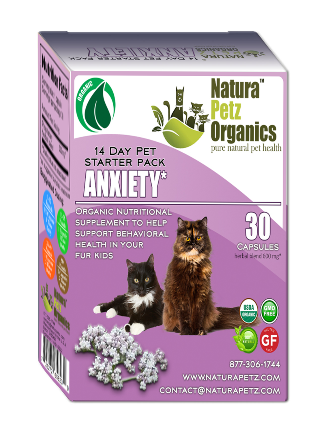 Organic Pet Systems Anxiety Starter Pack For Dogs & Cats* Animal Vitamins & Supplements