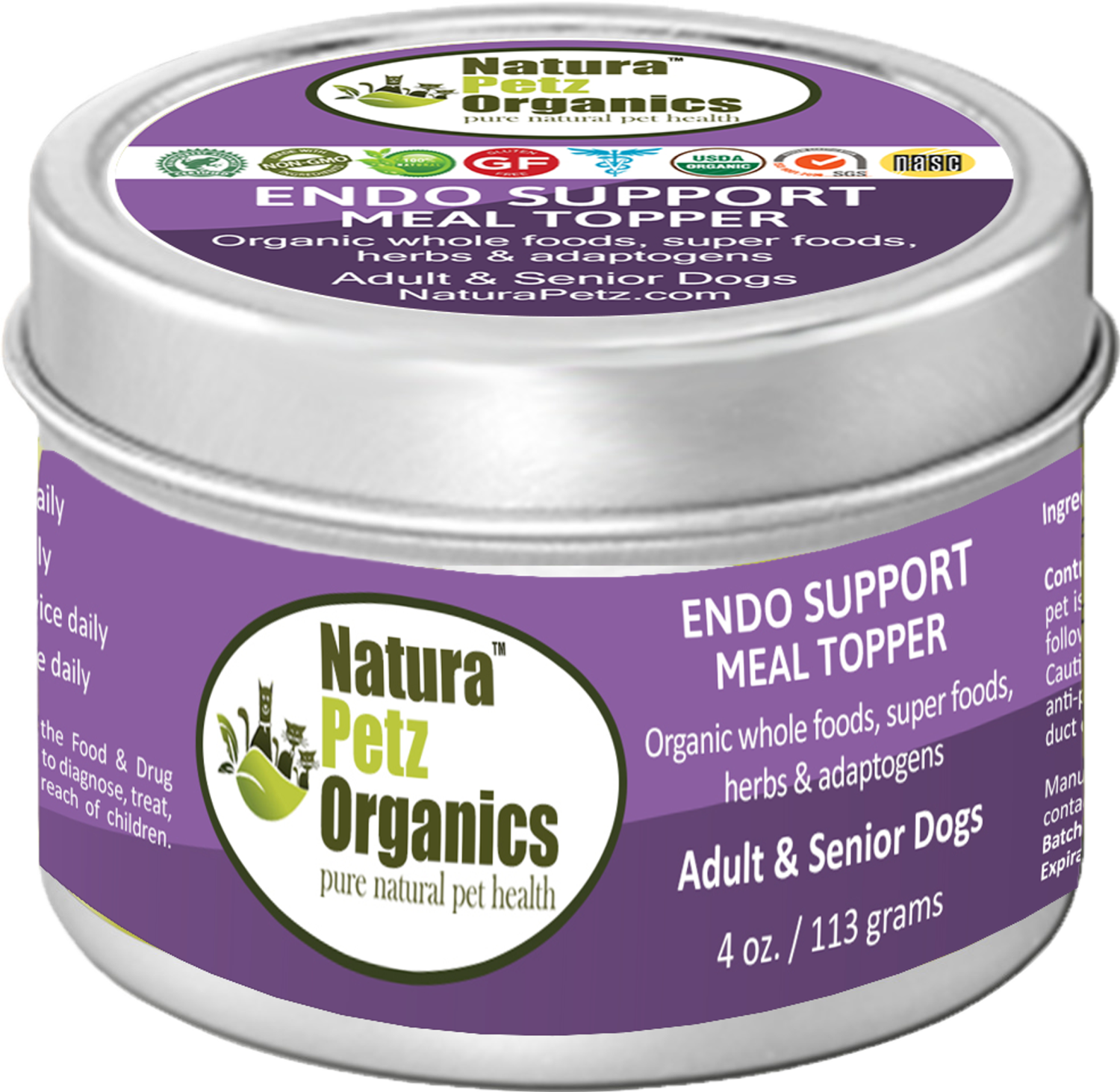 Organic Pet Systems Endo Support Meal Topper For Dogs And Cats* Natura Petz Organics Dog Food Toppers