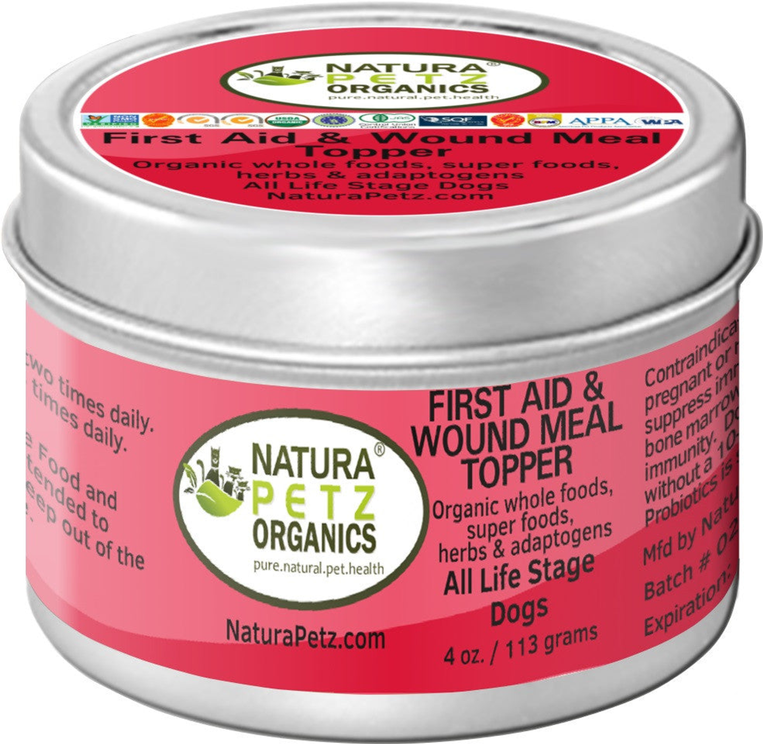 Organic Pet Systems First Aid & Wound Meal Topper For Dogs And Cats*  - Internal And External First Aid Remedy* Dog Food Toppers