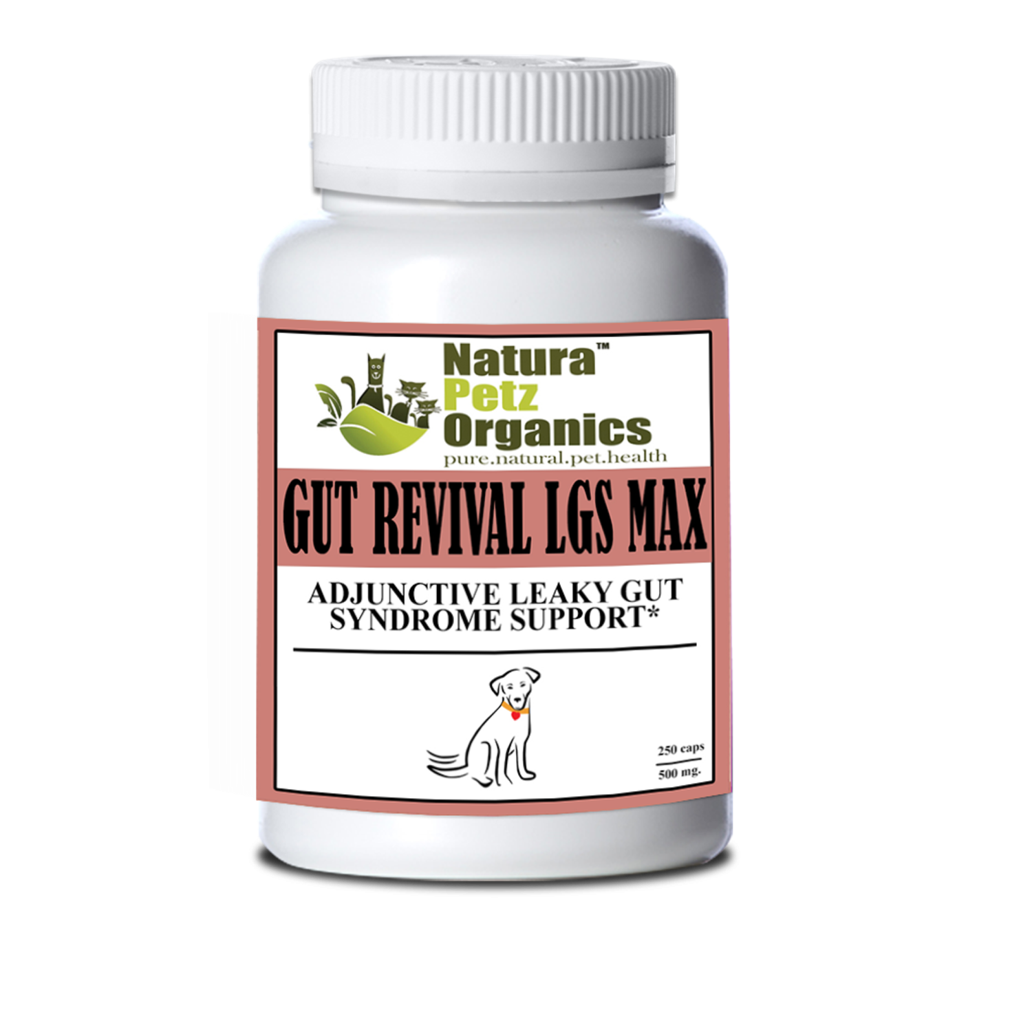 Organic Pet Systems Gut Revival Lgs Max Capsules - Adjunctive Leaky Gut Syndrome Support* For Dogs And Cats Animal Vitamins & Supplements