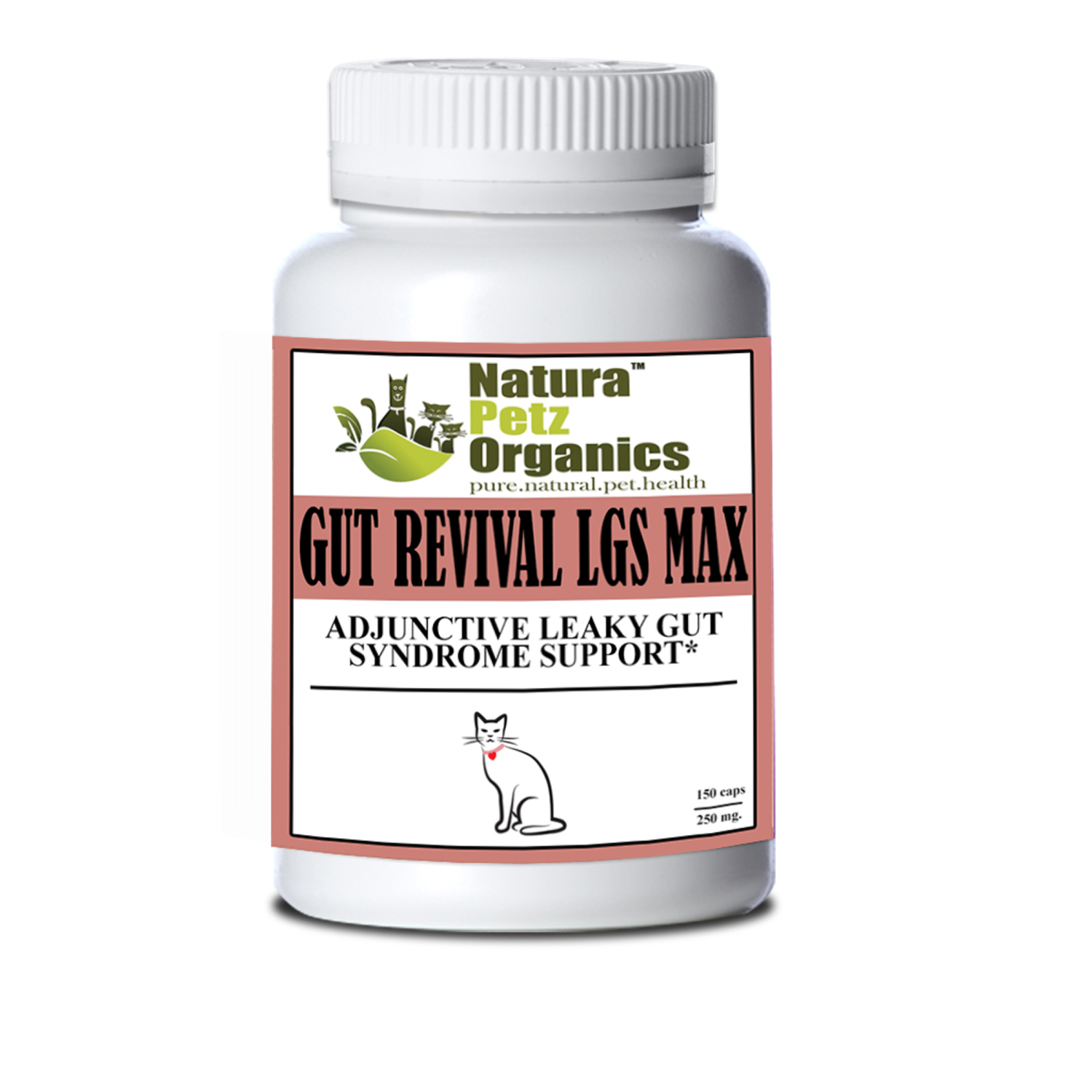 Organic Pet Systems Gut Revival Lgs Max Capsules - Adjunctive Leaky Gut Syndrome Support* For Dogs And Cats Animal Vitamins & Supplements
