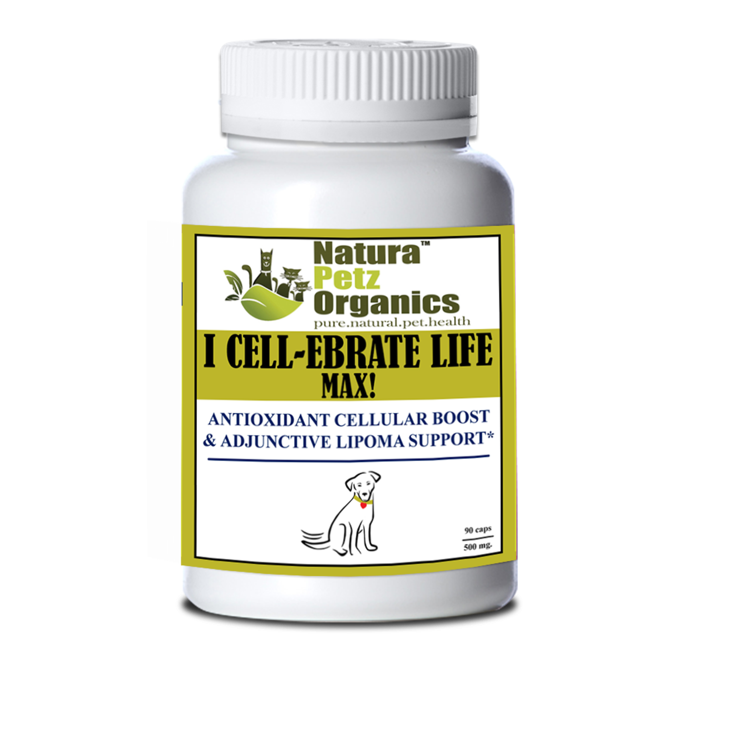 Organic Pet Systems I Cellebrate Life Max - Antioxidant Cellular Boost + Adjunctive Lipoma Support* Animal Vitamins & Supplements