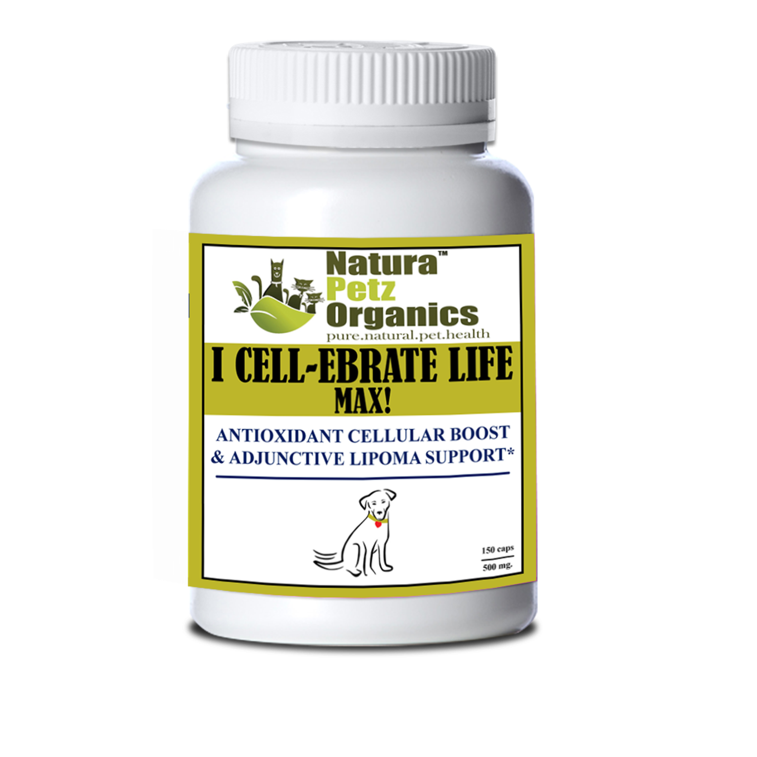 Organic Pet Systems I Cellebrate Life Max - Antioxidant Cellular Boost + Adjunctive Lipoma Support* Animal Vitamins & Supplements