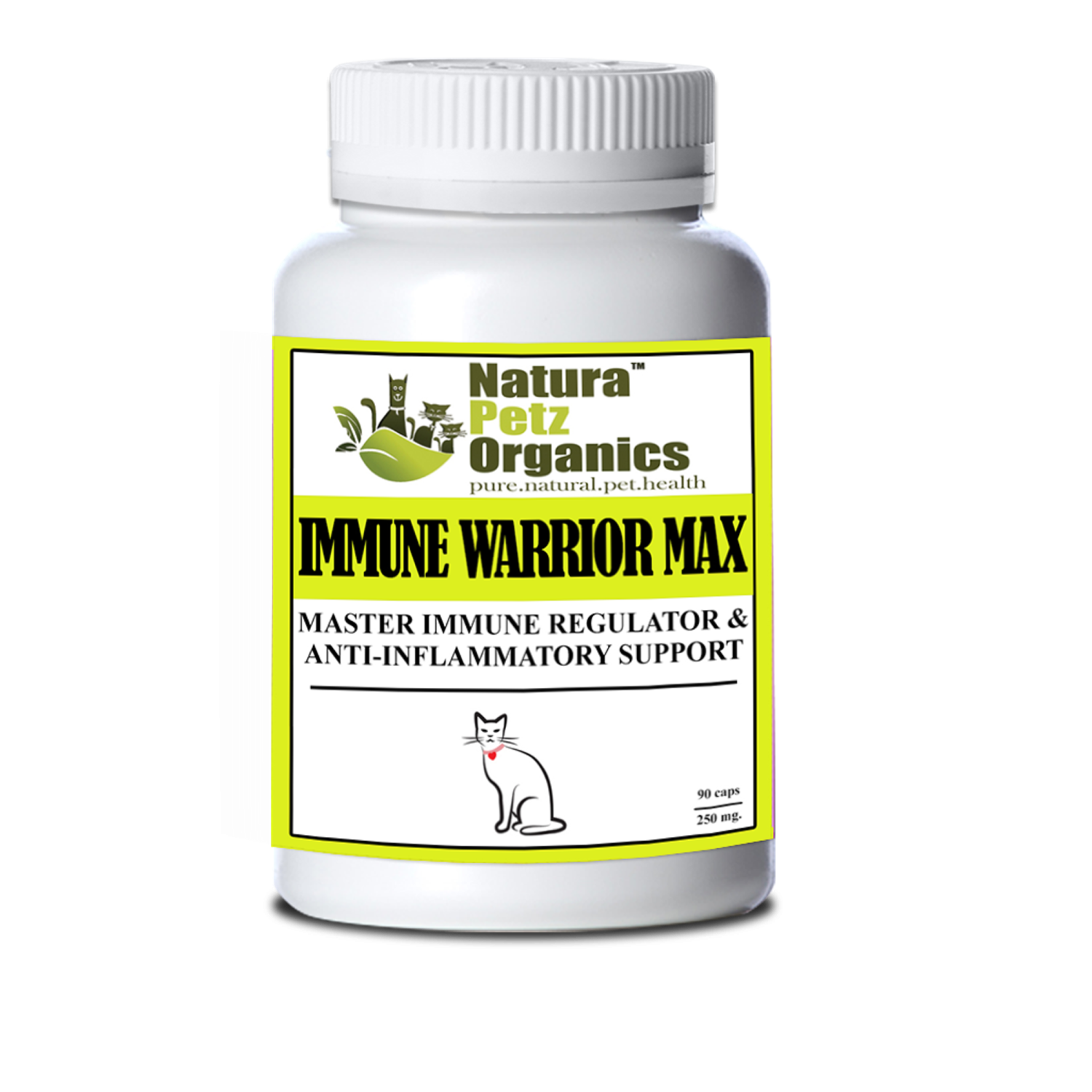 Organic Pet Systems Immune Warrior Max Master Blend Capsules* Immune Regulator & Anti-Inflammatory Support* For  Dogs & Cats Animal Vitamins & Supplements