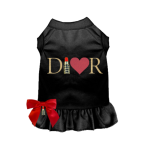 Bark Fifth Avenue Glitter Dior-able Lipstick Dog Dress Dog Clothes