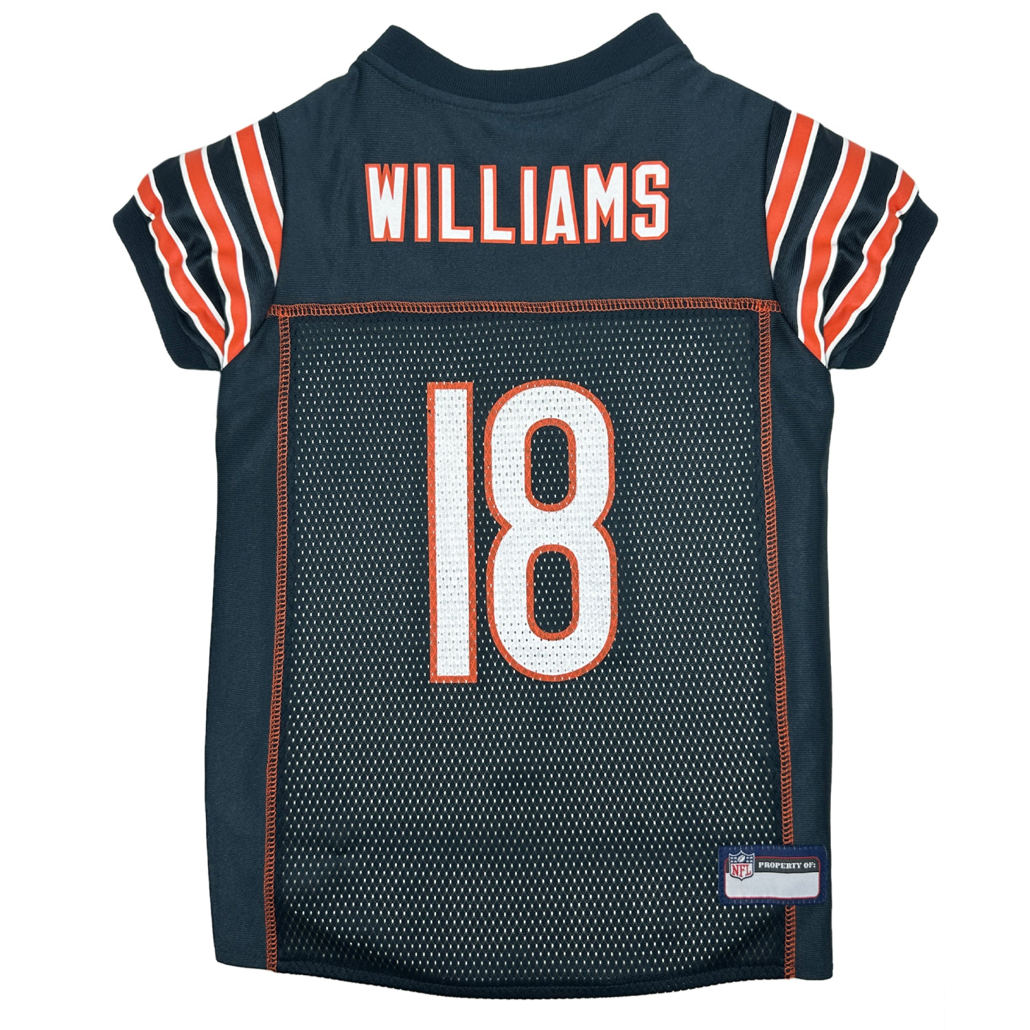 Pets First Co Caleb Williams Pet Striped Jersey (CHI) Apparel