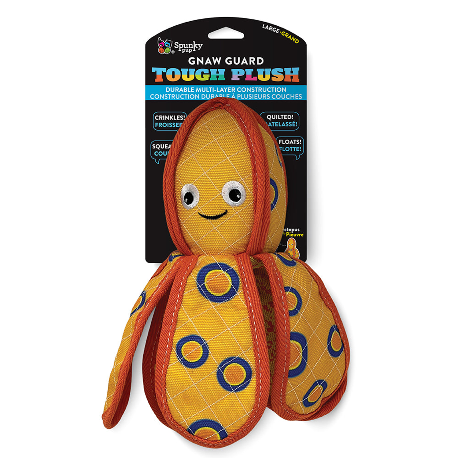 Spunky Pup Dog Toys Neon Tough Plush Dog Toys