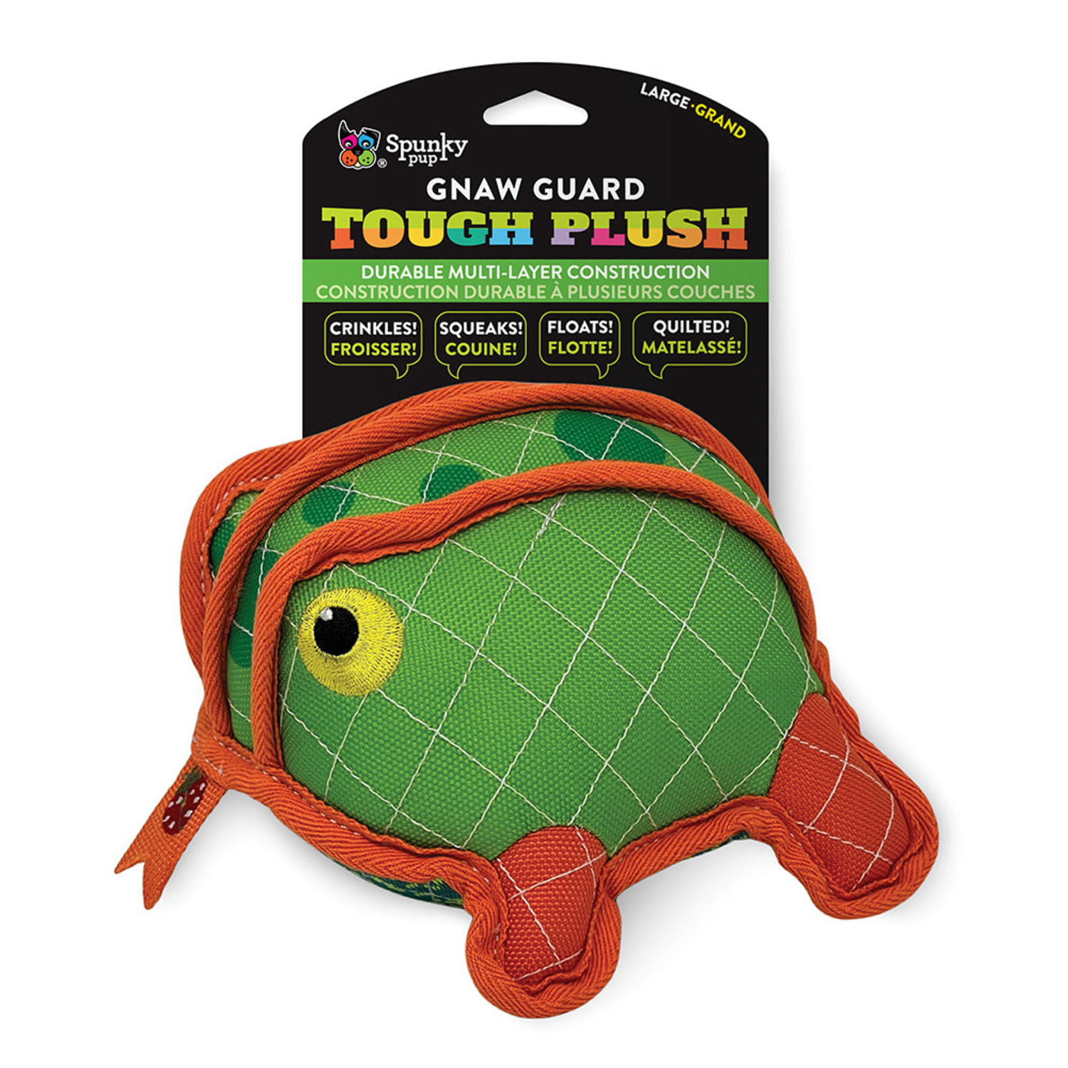 Spunky Pup Dog Toys Neon Tough Plush Dog Toys