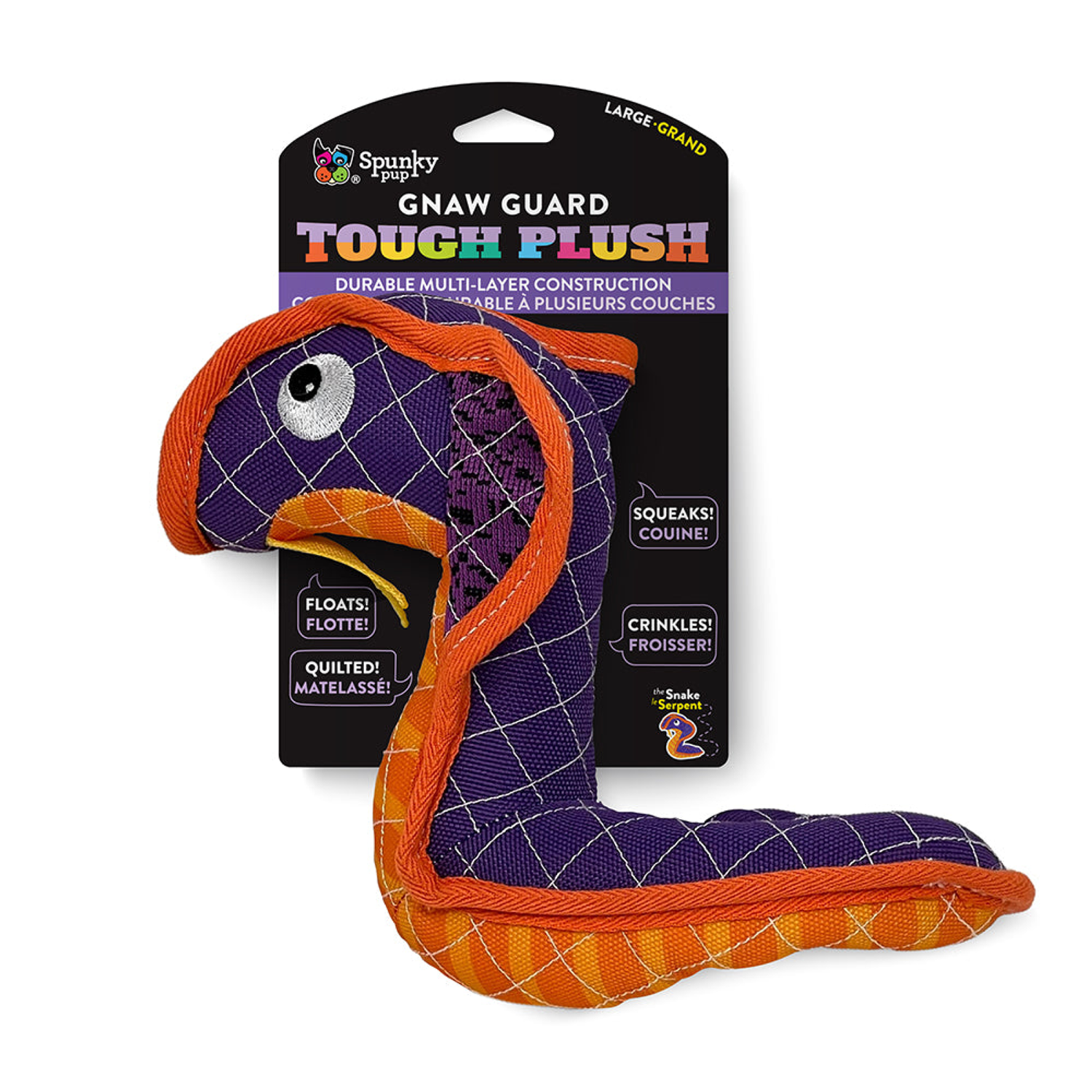 Spunky Pup Dog Toys Neon Tough Plush Dog Toys