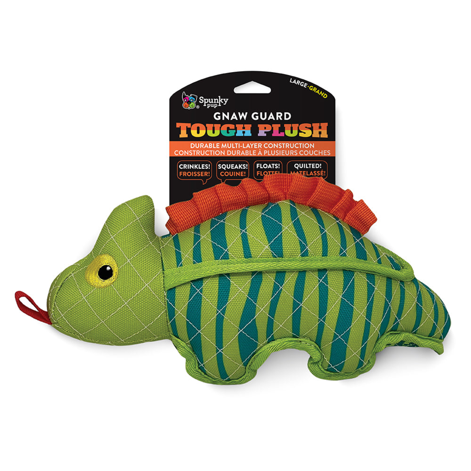 Spunky Pup Dog Toys Neon Tough Plush Dog Toys