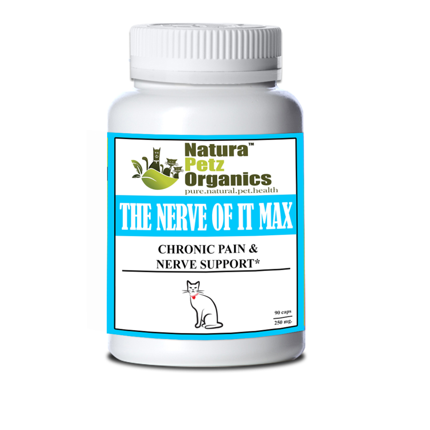 Organic Pet Systems Max Capsule Support* Adjunctive Chronic Pain & Nerve Support* For Dogs And Cats* Animal Vitamins & Supplements