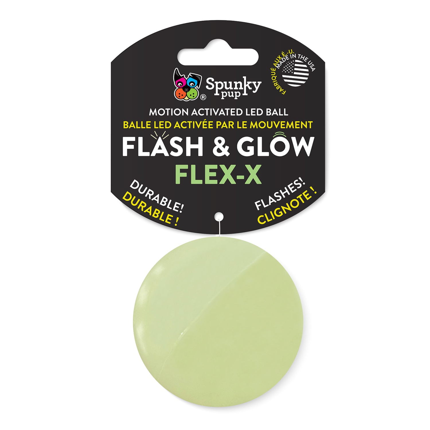Spunky Pup Dog Toys Flash & Glow Flex-X