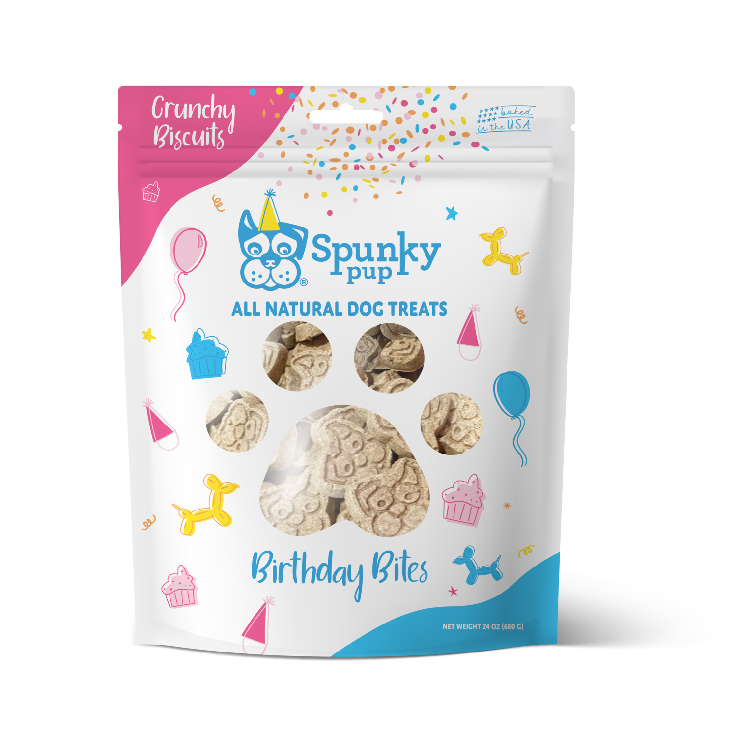 Spunky Pup Dog Toys All Natural Baked Biscuits - 24 OZ Dog Toys