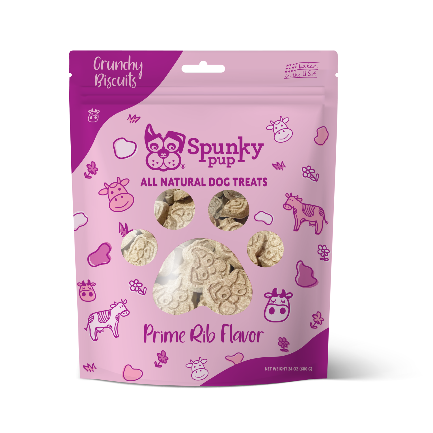 Spunky Pup Dog Toys All Natural Baked Biscuits - 24 OZ Dog Toys