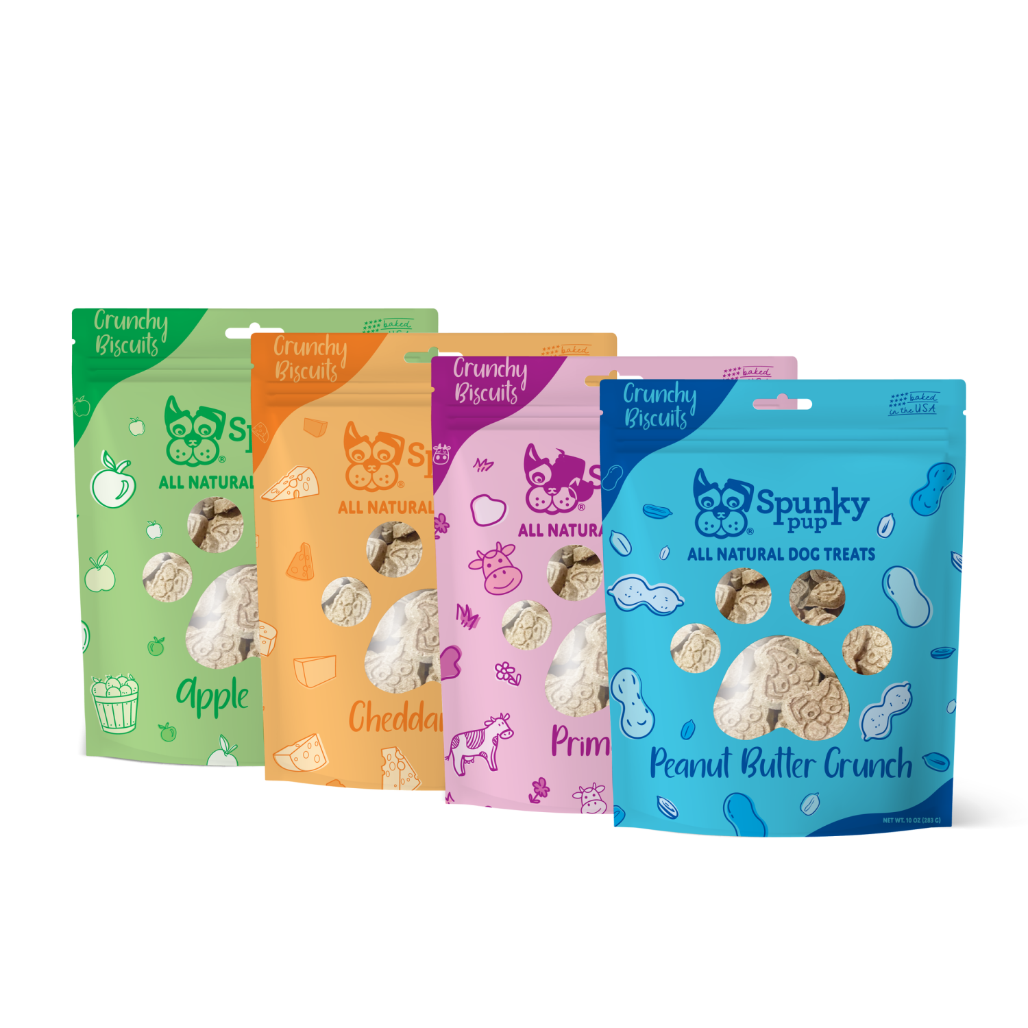 Spunky Pup Dog Toys All Natural Baked Biscuits - 10 oz Dog Toys
