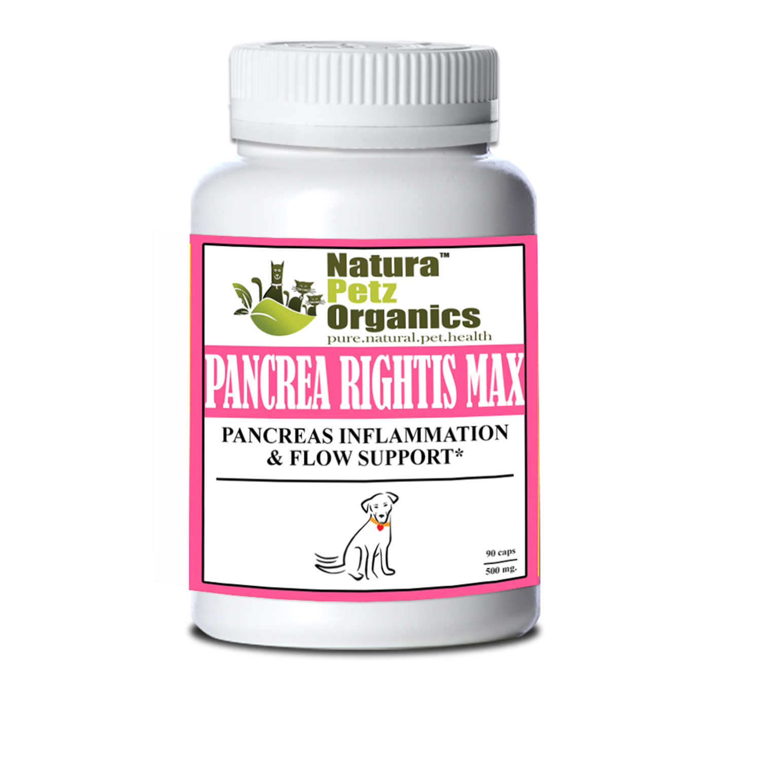 Organic Pet Systems Pancrea Rightis Max Support* Capsules Pancreas Inflammation & Flow Support Dogs Cats* Animal Vitamins & Supplements