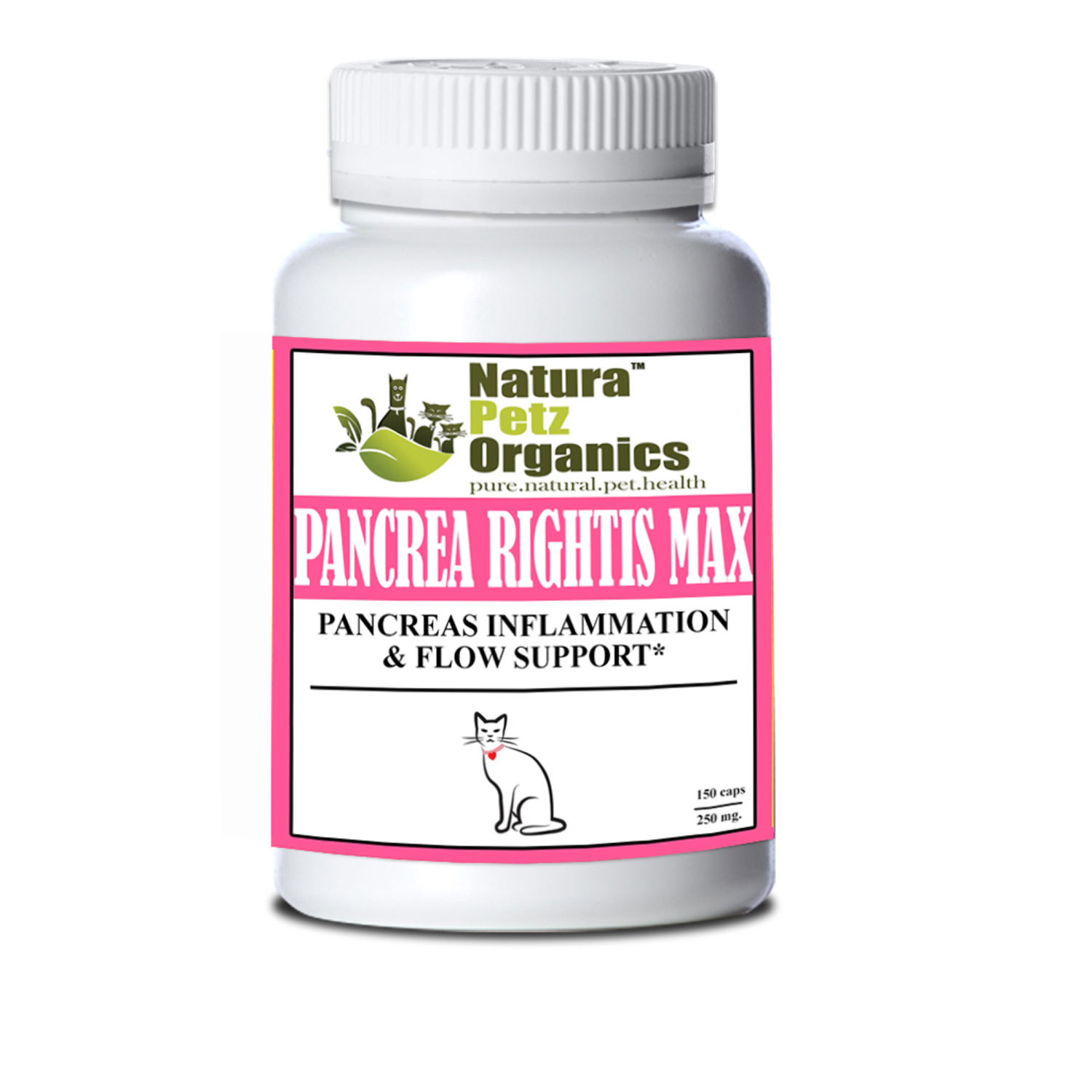 Organic Pet Systems Pancrea Rightis Max Support* Capsules Pancreas Inflammation & Flow Support Dogs Cats* Animal Vitamins & Supplements