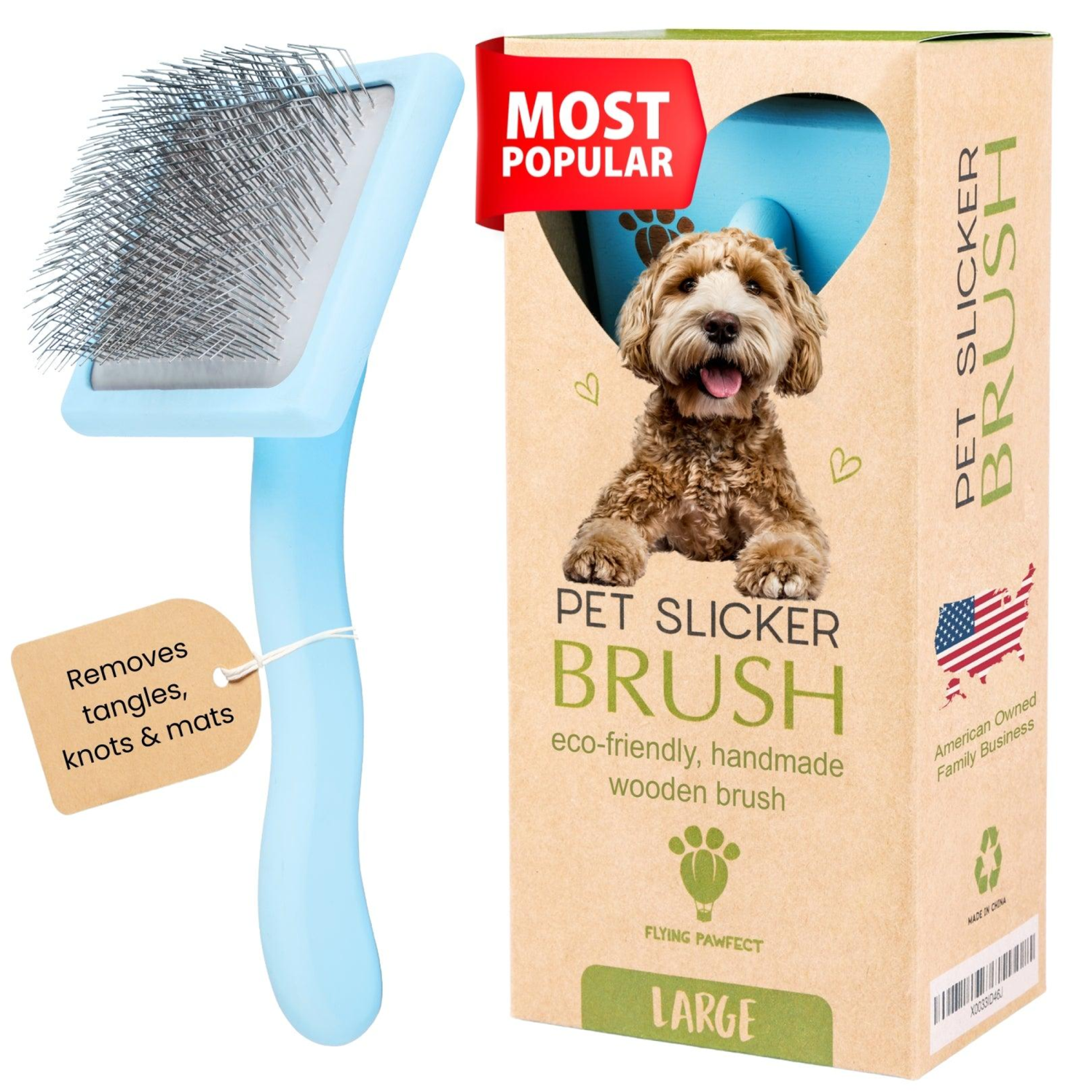 Sakabase Innovations LLC Flat Slicker Brush - Baby Tools