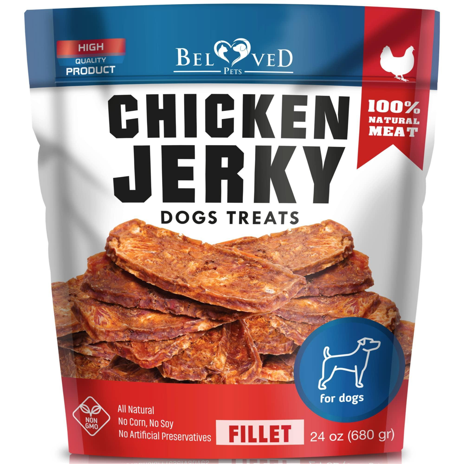 Onlihub Inc Chicken Jerky Dog Treats Pet Supplements