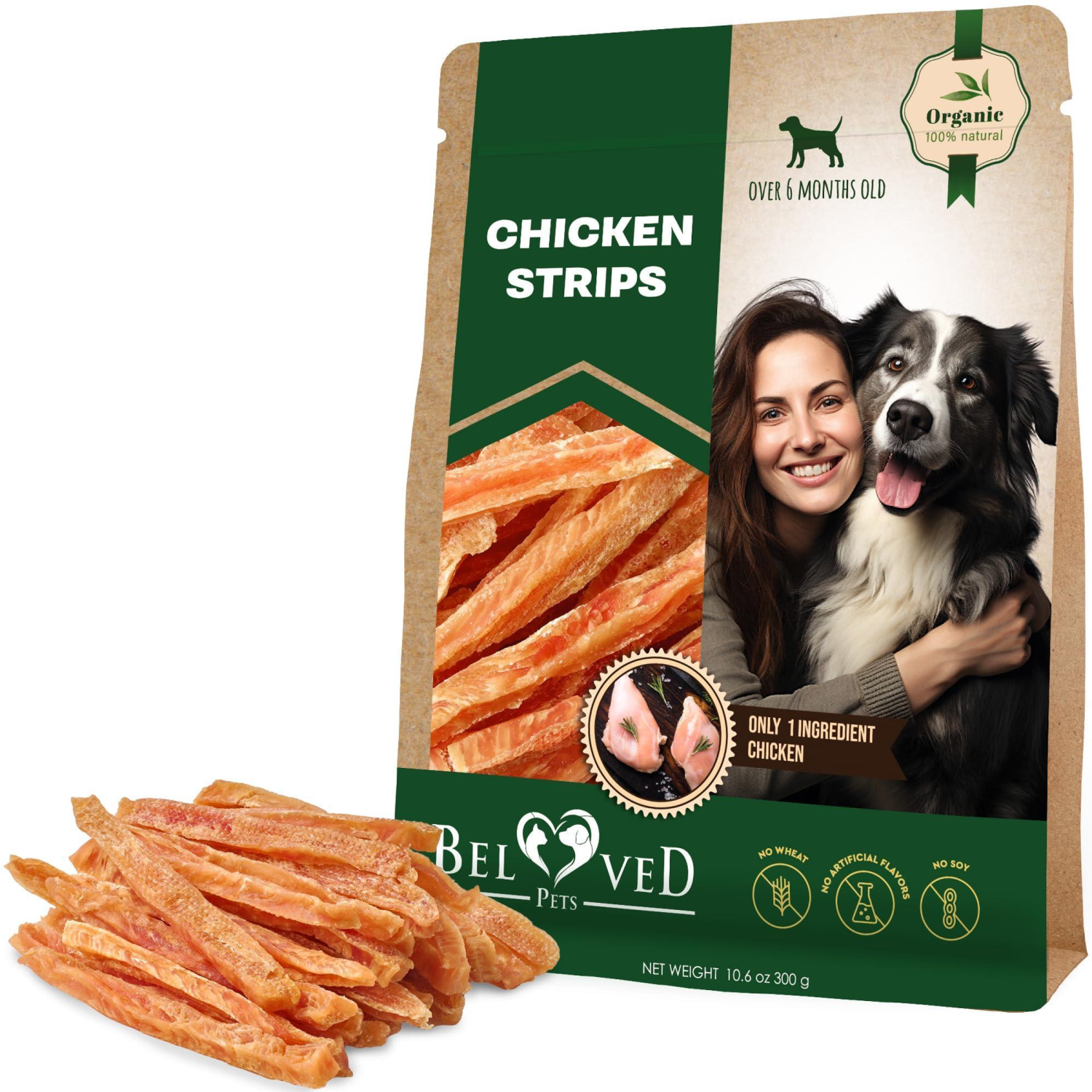 Onlihub Inc Chicken Strips 300 GR Pet Supplements