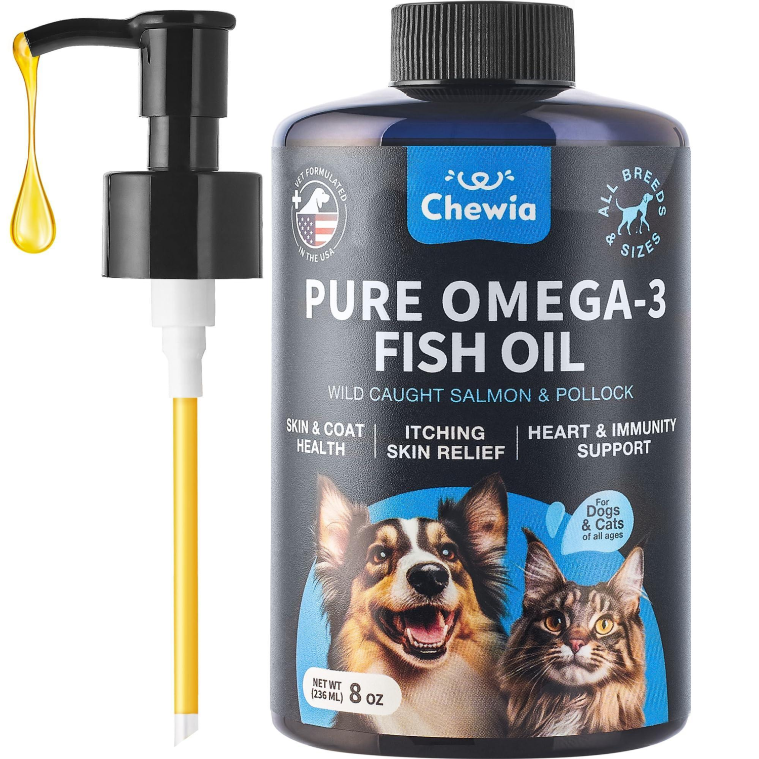 Onlihub Inc Fish Oil for Dogs Pet Supplements