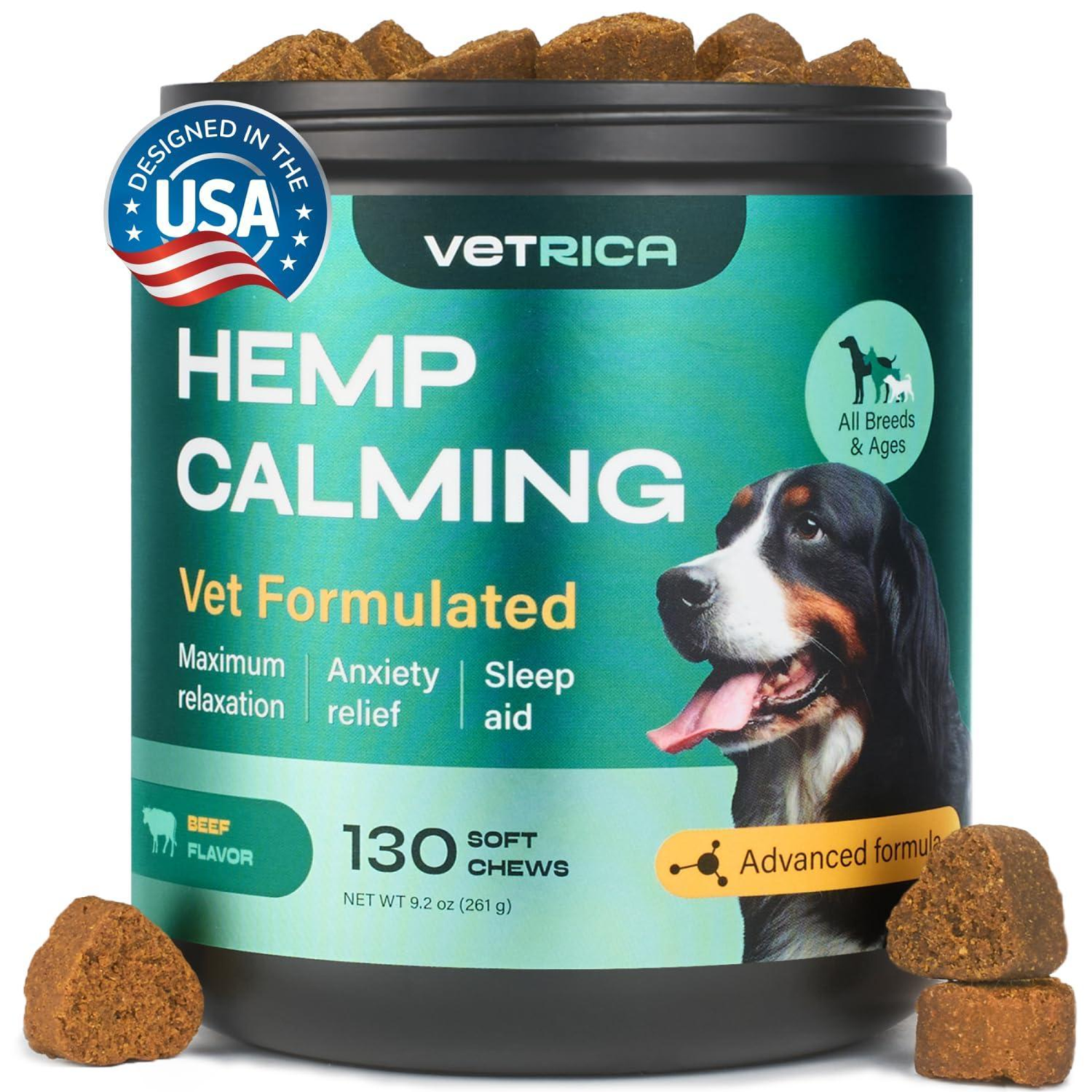 Onlihub Inc Calming Chews for Dogs Beef Flavor Pet Supplements