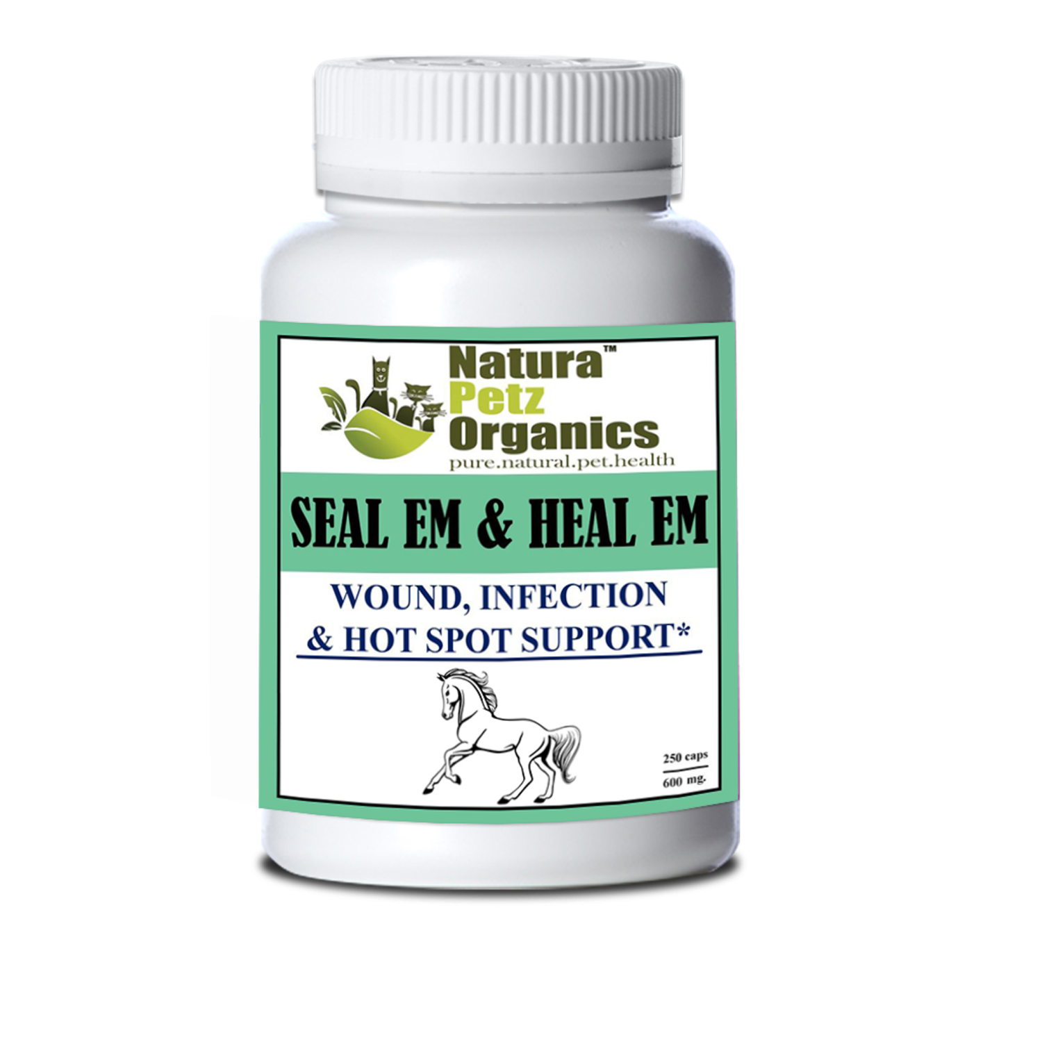Organic Pet Systems Seal Em & Heal Em Capsules Equine- Wound