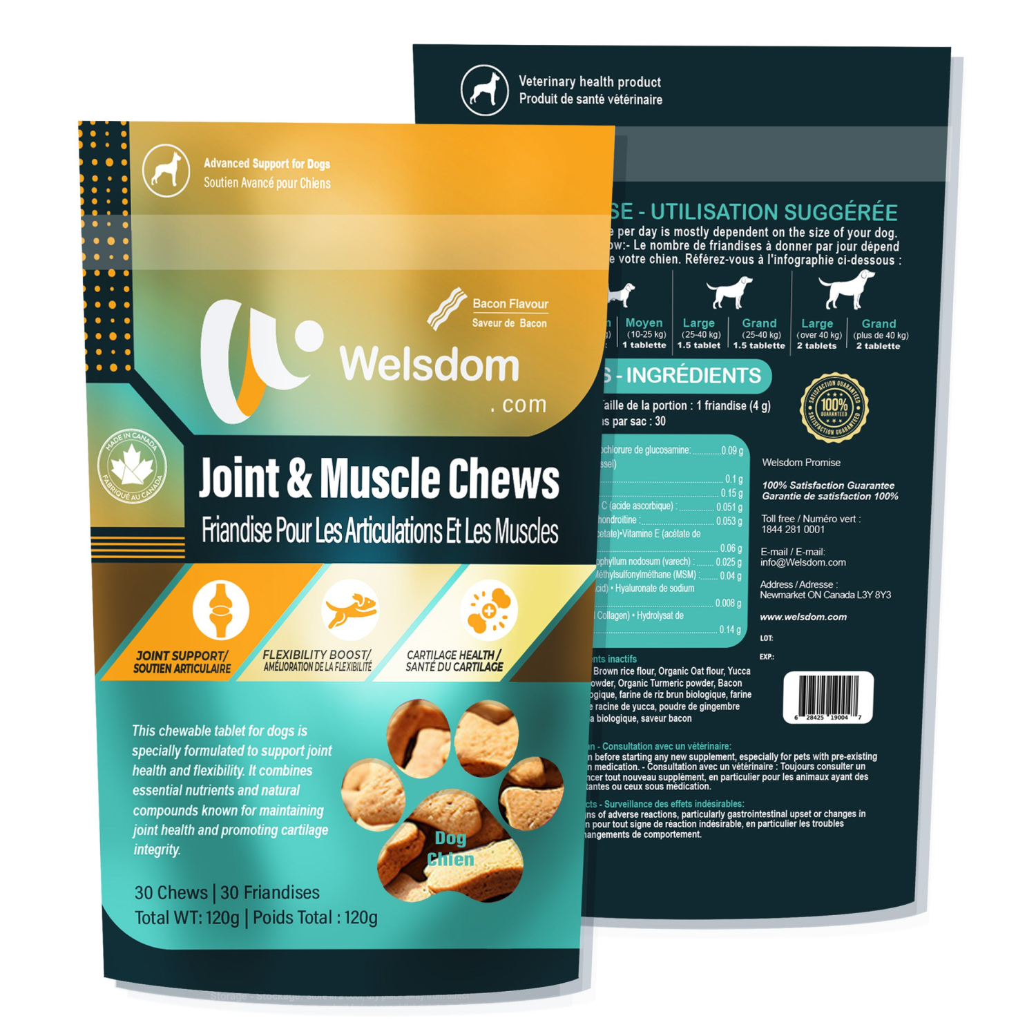 Welsdom Inc. Joint & Muscle Chew - 30 Chews Vitamins