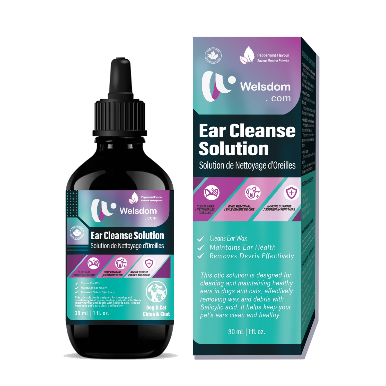 Welsdom Inc. Ear Cleanse Solution  - 30mL Vitamins