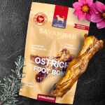 OstriTreats INC Ostrich Foot Bone : The Flavorful & Long-Lasting Chew for Medium to Large Dogs Dog Treats