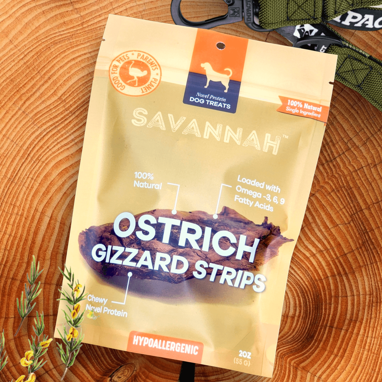 OstriTreats INC Chewy Ostrich Gizzard Strips: The Protein & Omega-3 Rich