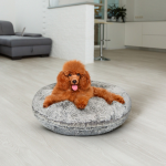Bessie and Barnie Bagel Bed MD - Frosted Snow Dog Beds