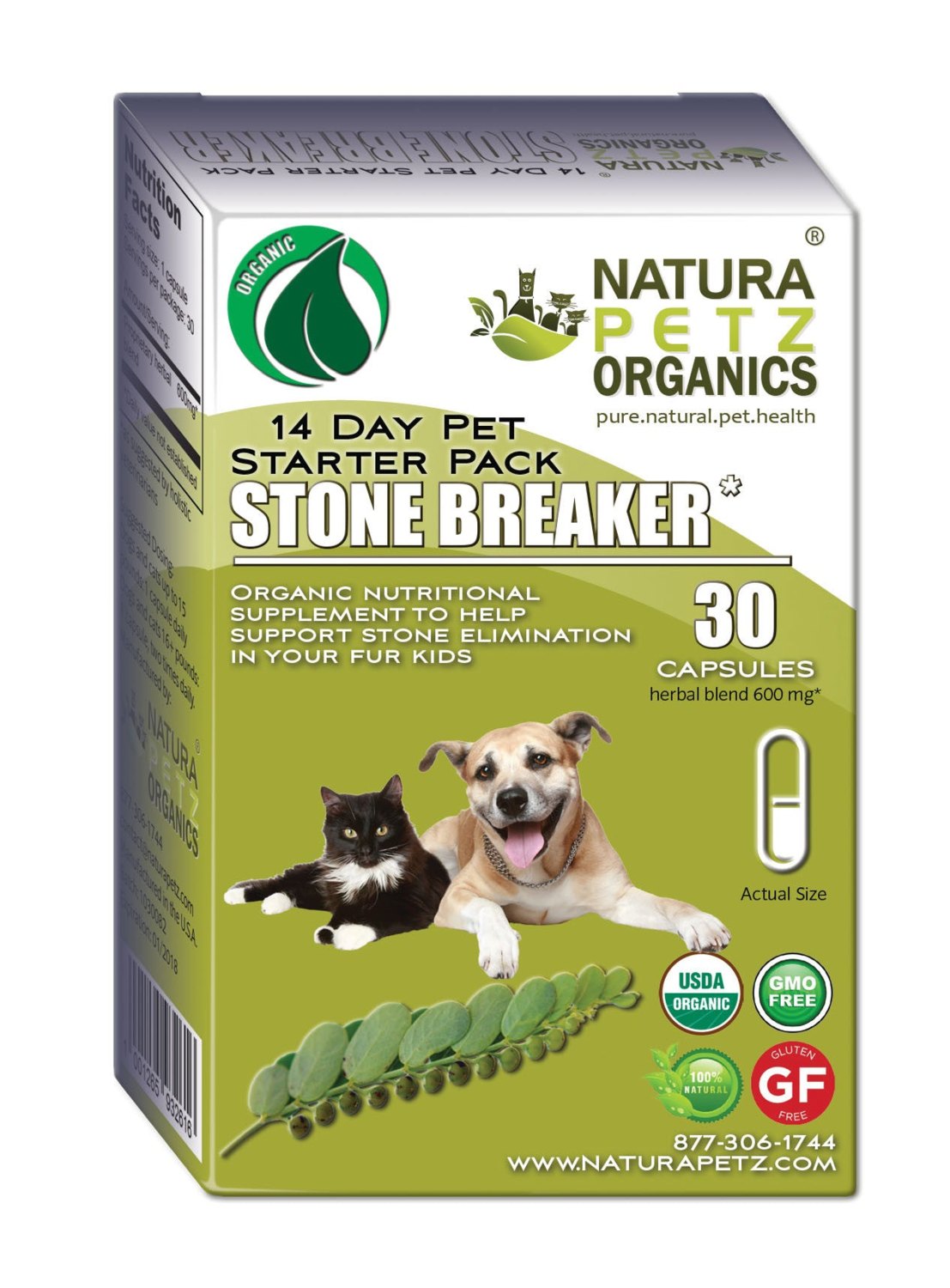 Organic Pet Systems Stone Breaker Starter Pack For Dogs & Cats * Animal Vitamins & Supplements