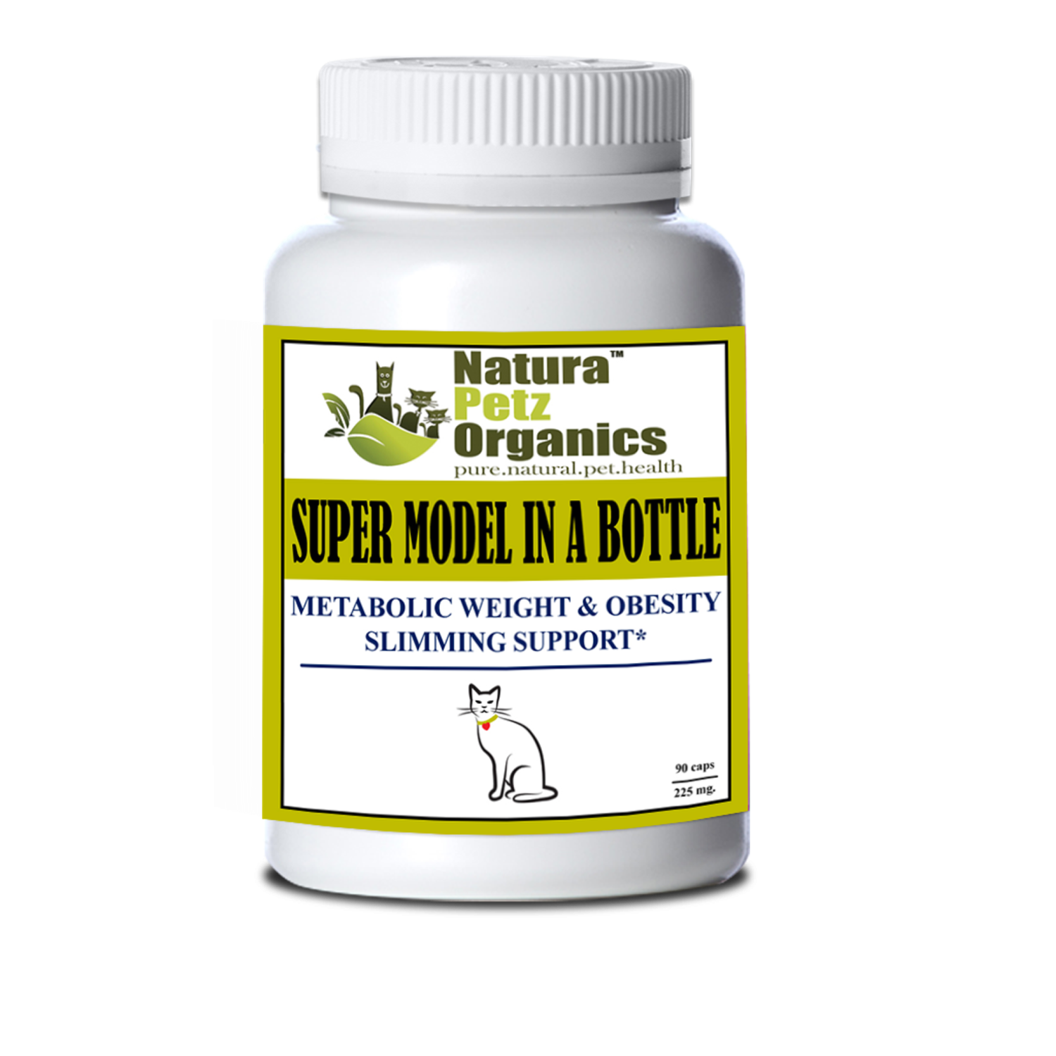 Organic Pet Systems Super Model In A Bottle - Metabolic Weight & Obesity Slimming Support* Adult & Senior Pets* Animal Vitamins & Supplements
