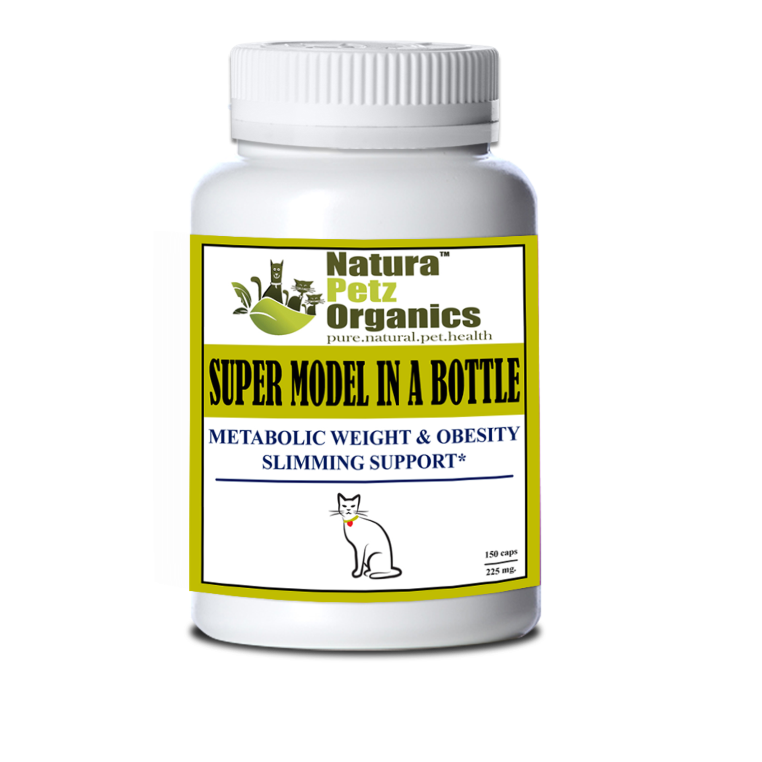 Organic Pet Systems Super Model In A Bottle - Metabolic Weight & Obesity Slimming Support* Adult & Senior Pets* Animal Vitamins & Supplements