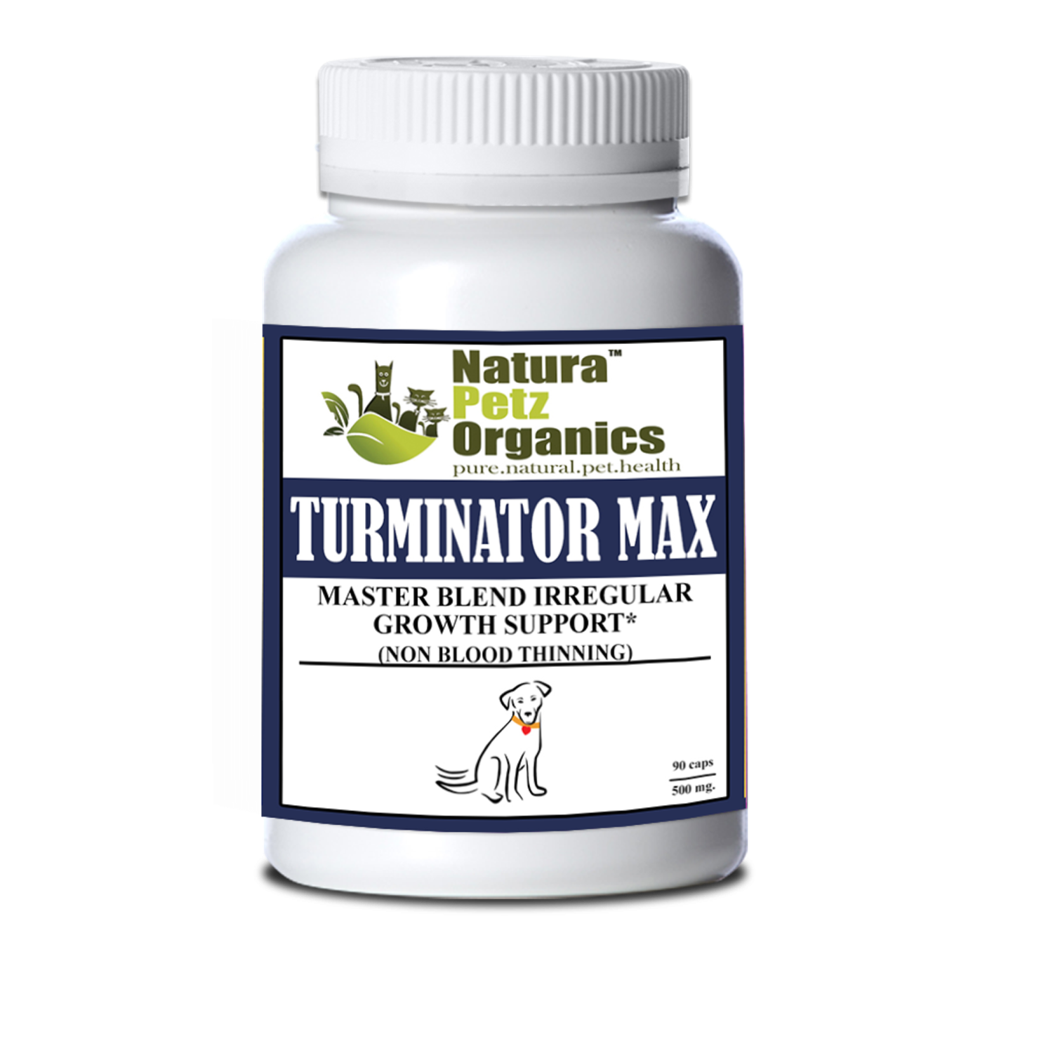 Organic Pet Systems Turminator Max* Master Blend Irregular Growth Support (Non Blood Thinning) For Dogs & Cats* Animal Vitamins & Supplements