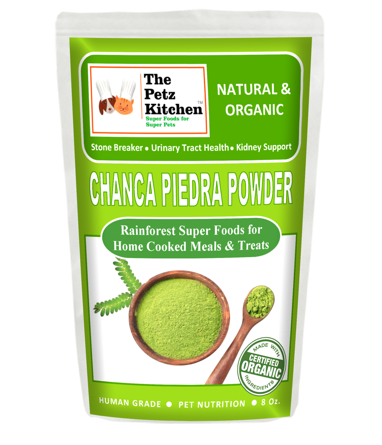 Organic Pet Systems Chanca Piedra - Stone Breaker* Urinary Infection & Inflammation Support*  The Petz Kitchen - Organic & Human Grade Ingredients For Home Prepared Meals & Treats Animal Vitamins & Supplements