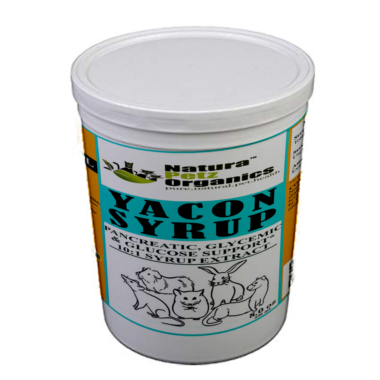 Organic Pet Systems Yacon Leaf Syrup - Pancreatic Support* 10:1  The Petz Kitchen  Yacon Syrup 10:1 Alcohol Free  For Dogs & Cats* Meals & Treats Animal Vitamins & Supplements
