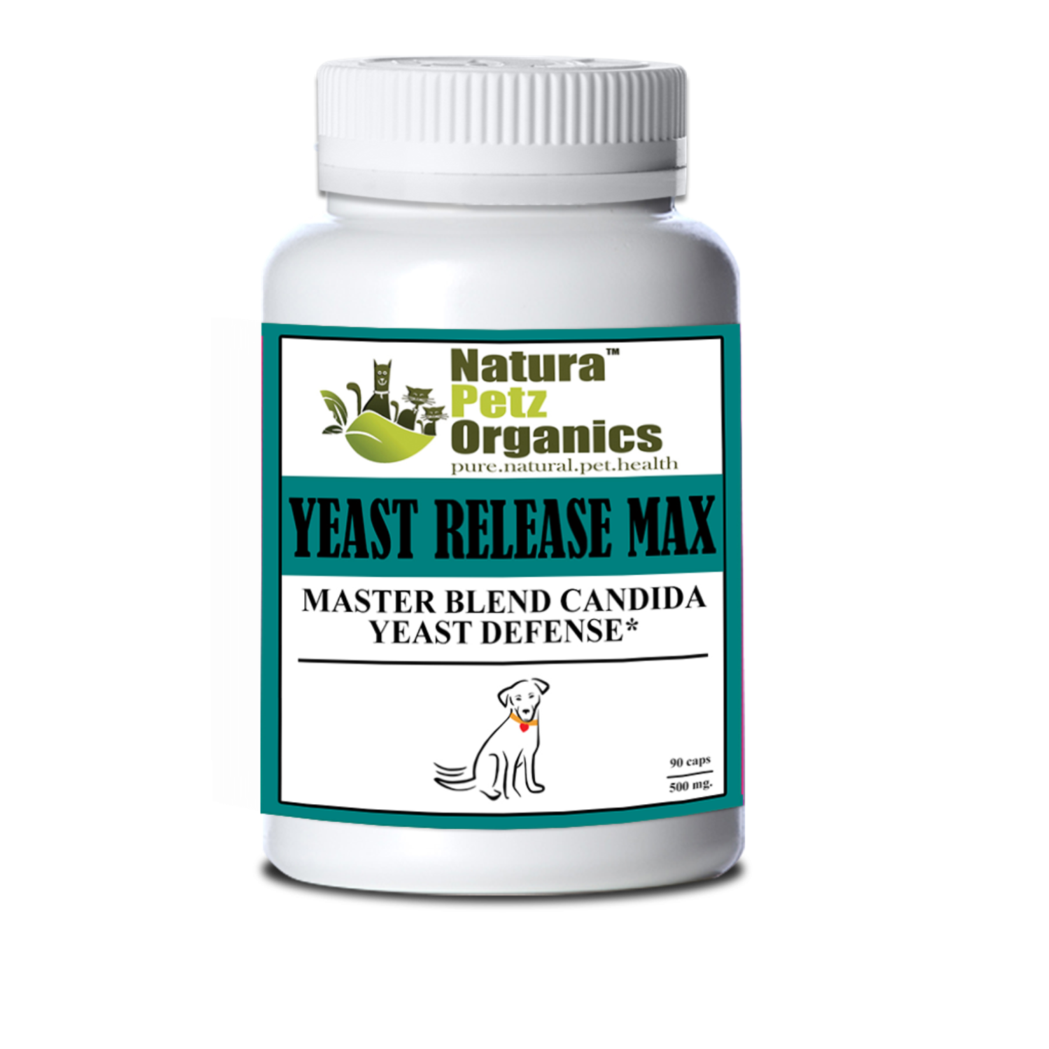 Organic Pet Systems Yeast Release Max Capsules* Master Blend Candida Yeast Defense* For Dogs And Cats* Animal Vitamins & Supplements