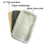 Mr. Peanut's Premium Products LLC Gold Series Plush Replacement Faux Fleece Pad with Plywood Base Replacement Pads