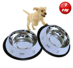 Mr. Peanut's Premium Products LLC Etched Food Grade Stainless Steel Dog Bowls Food & Water Bowls