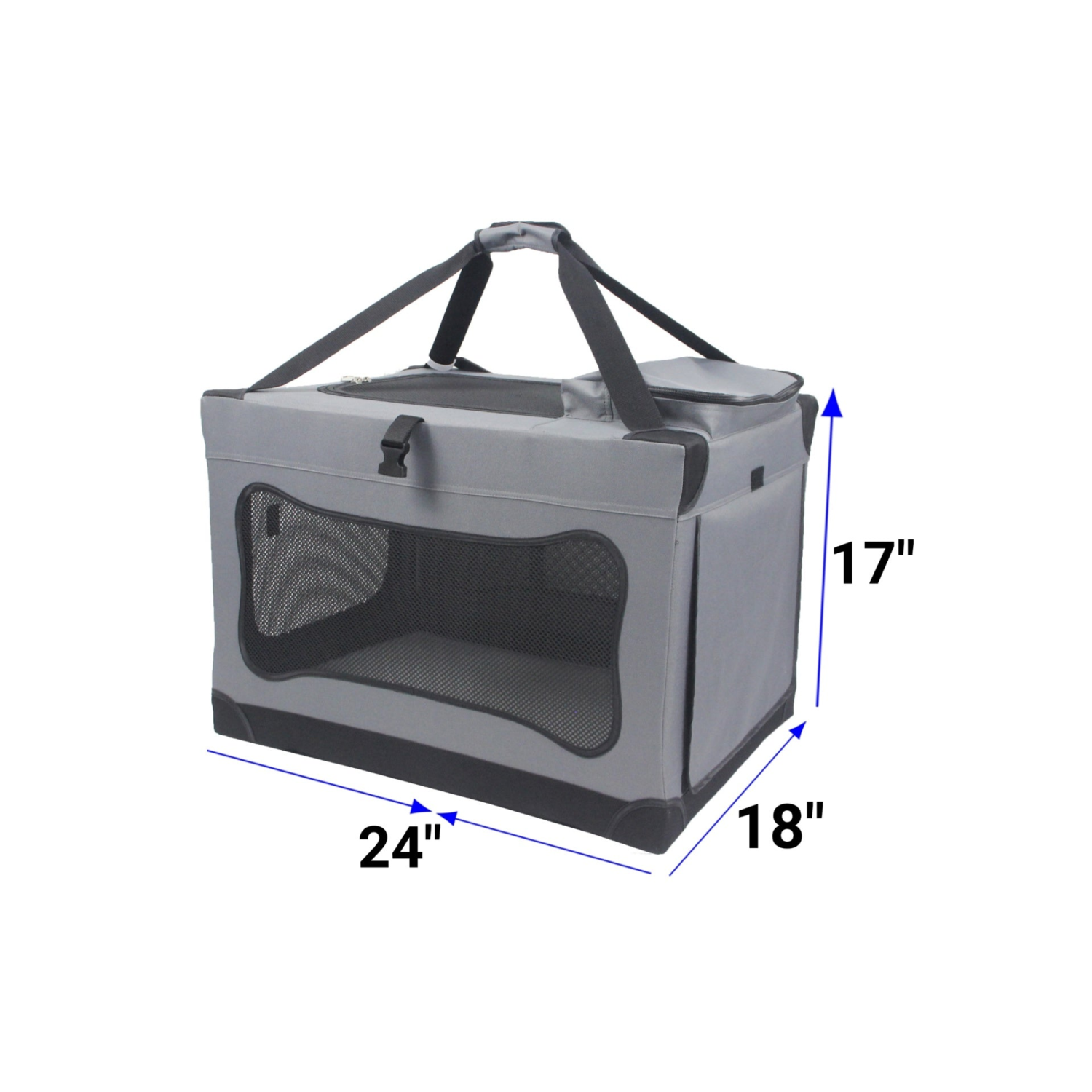 Mr. Peanut's Premium Products LLC Pet Carriers Mr. Peanut's Premium Products LLC Mr. Peanut's Soft Sided Portable Pet Crate with Lightweight Aluminum Frame Pet Carriers
