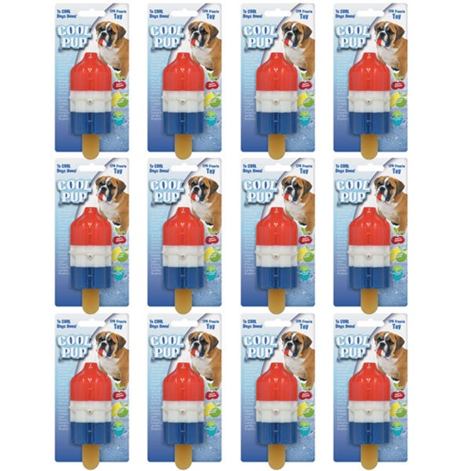Pet Edge Cool Pup Mini Rocket Pop 12Pk TPR