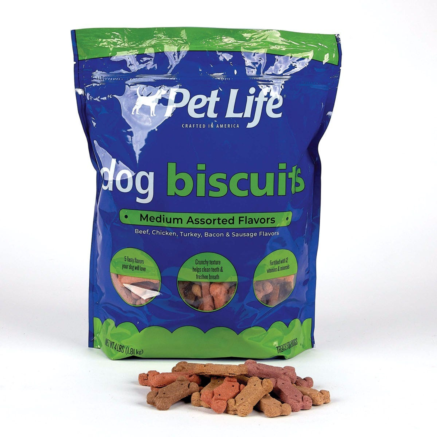 Pet Edge Pet Life Medium Assorted Biscuits 4Lb Treats