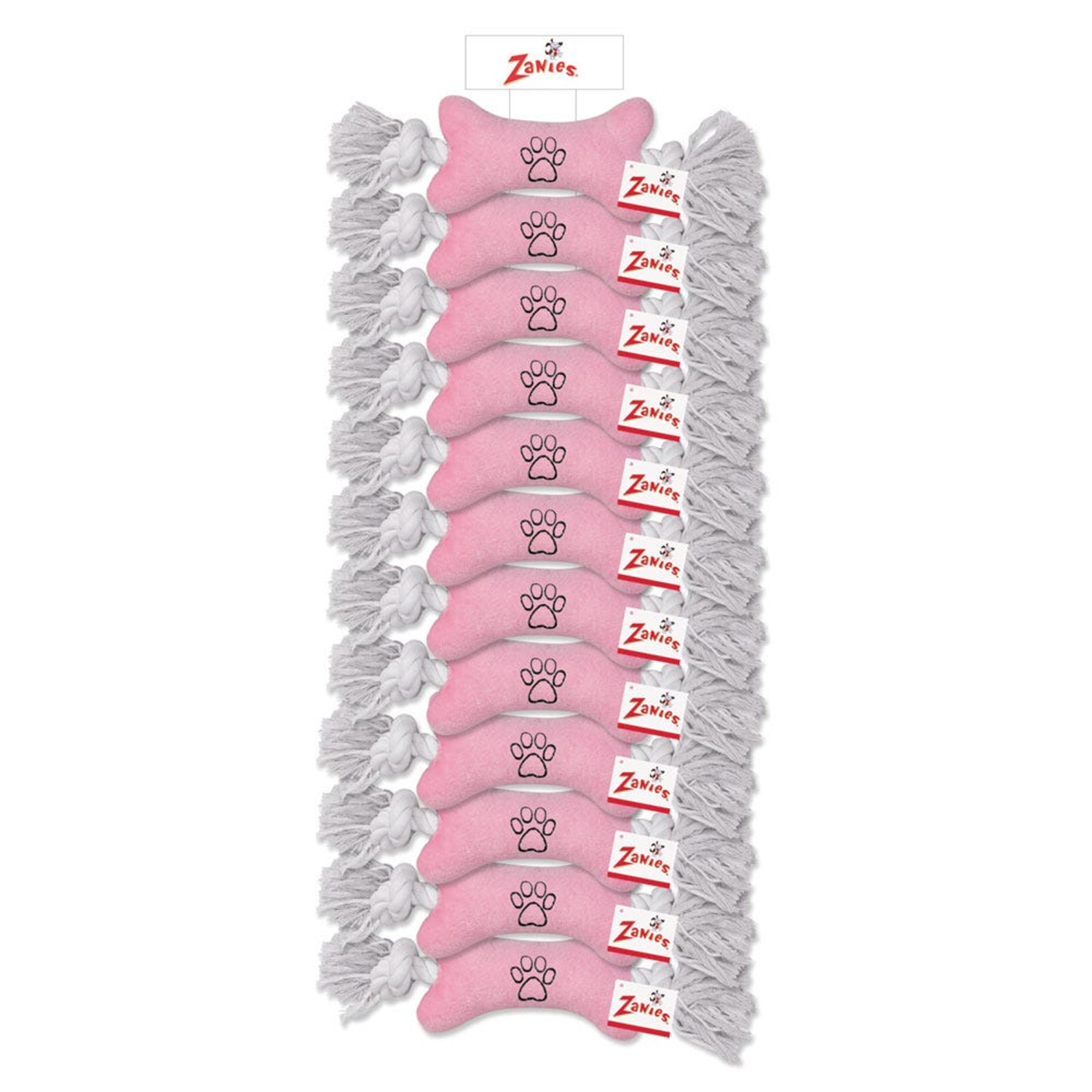 Pet Edge ZA Tiny Tugger Clip Strip - Pnk 12pc Clip Strip
