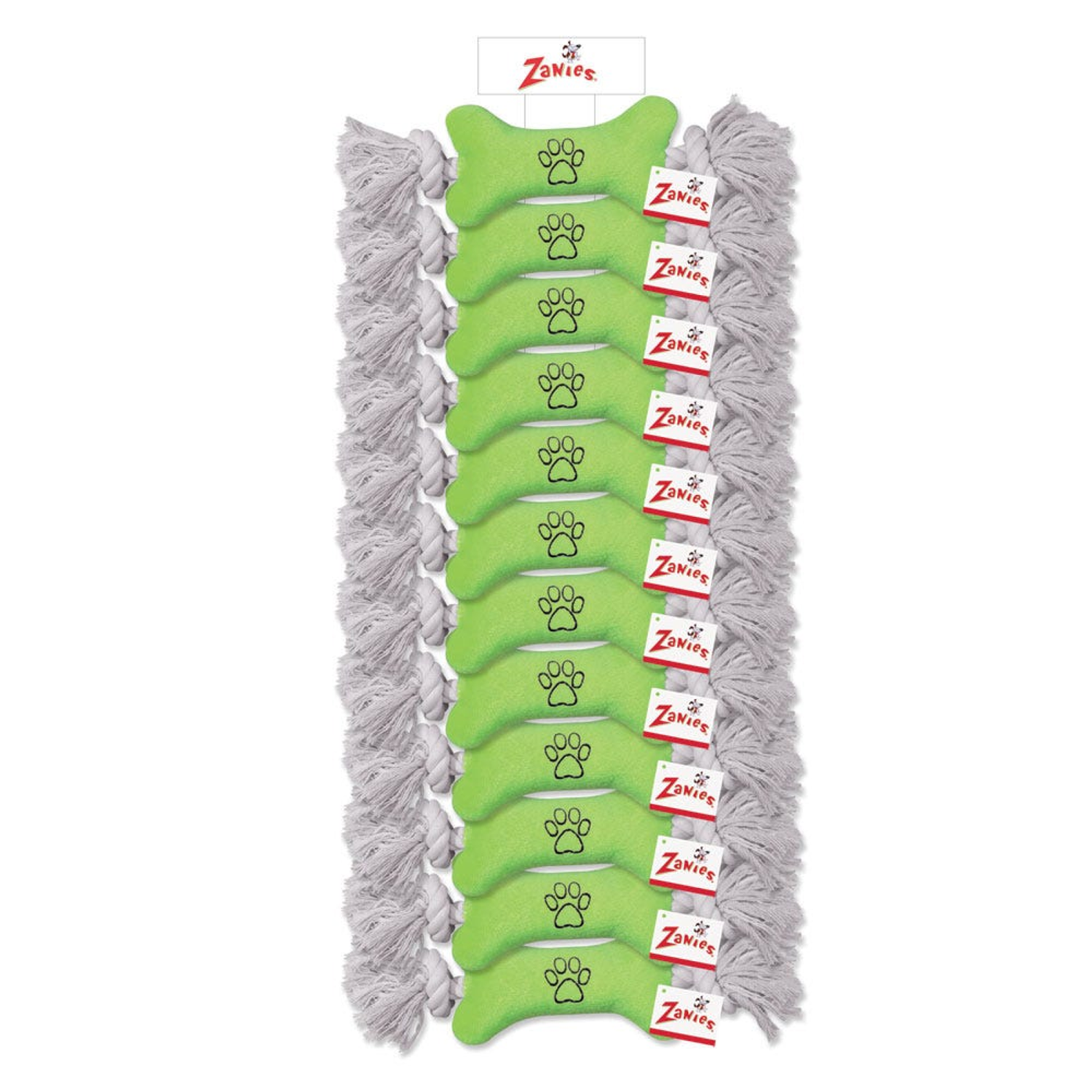 Pet Edge ZA Tiny Tugger Clip Strip - Grn 12pc Clip Strip