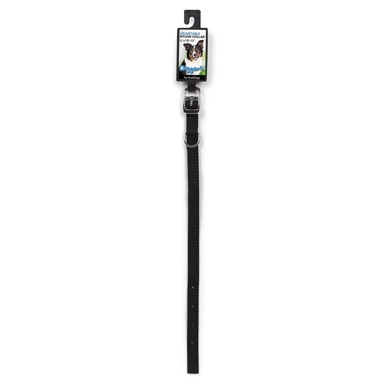 Pet Edge Diggers 5/8in Nylon Collar 10in Black Collars