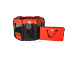 AeroMark International Inc Armarkat PP002R-XL Portable Pet Playpen In Bk and Rd Combo Pet Carriers
